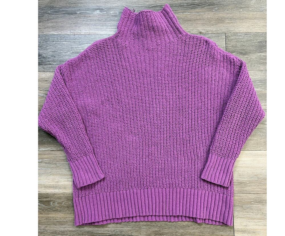 Aerie Chunky Turtleneck Sweater Purple Long Sleeve Knit Women's Small
